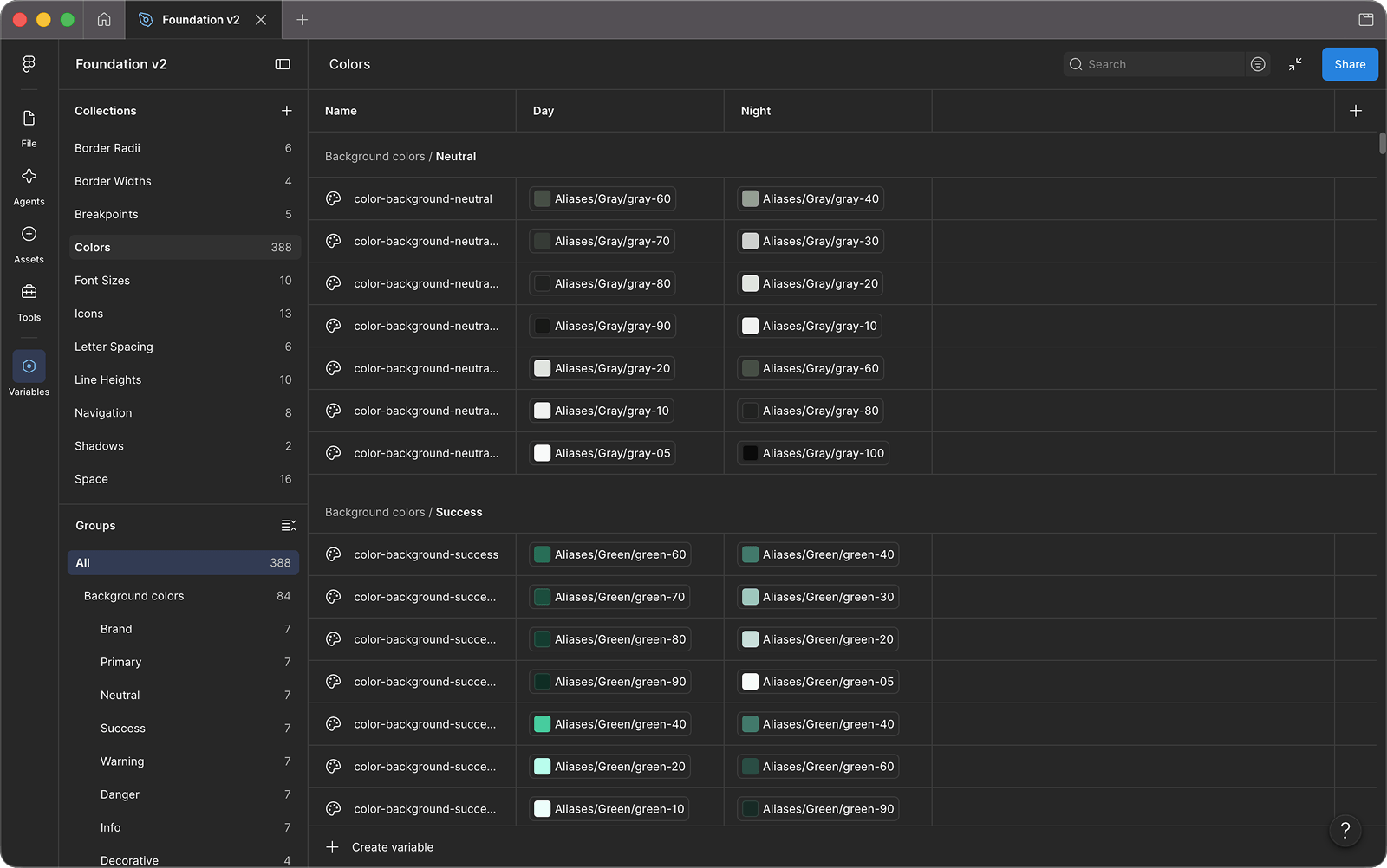 Kong design system token architecture